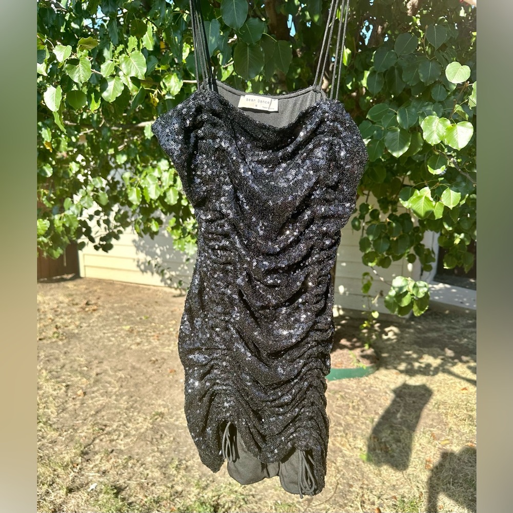 Sequined Ruched Mini Dress - Picture 3 of 3
